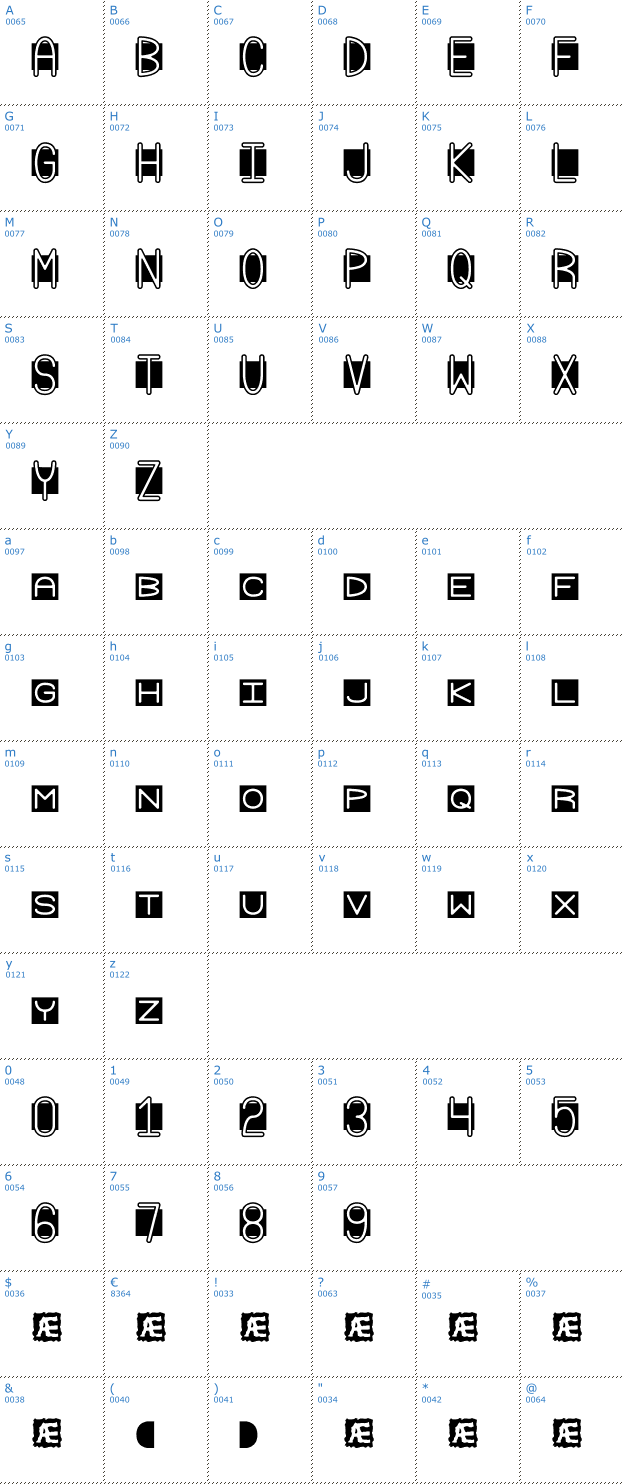 Schriftzeichen Grudge BRK Font