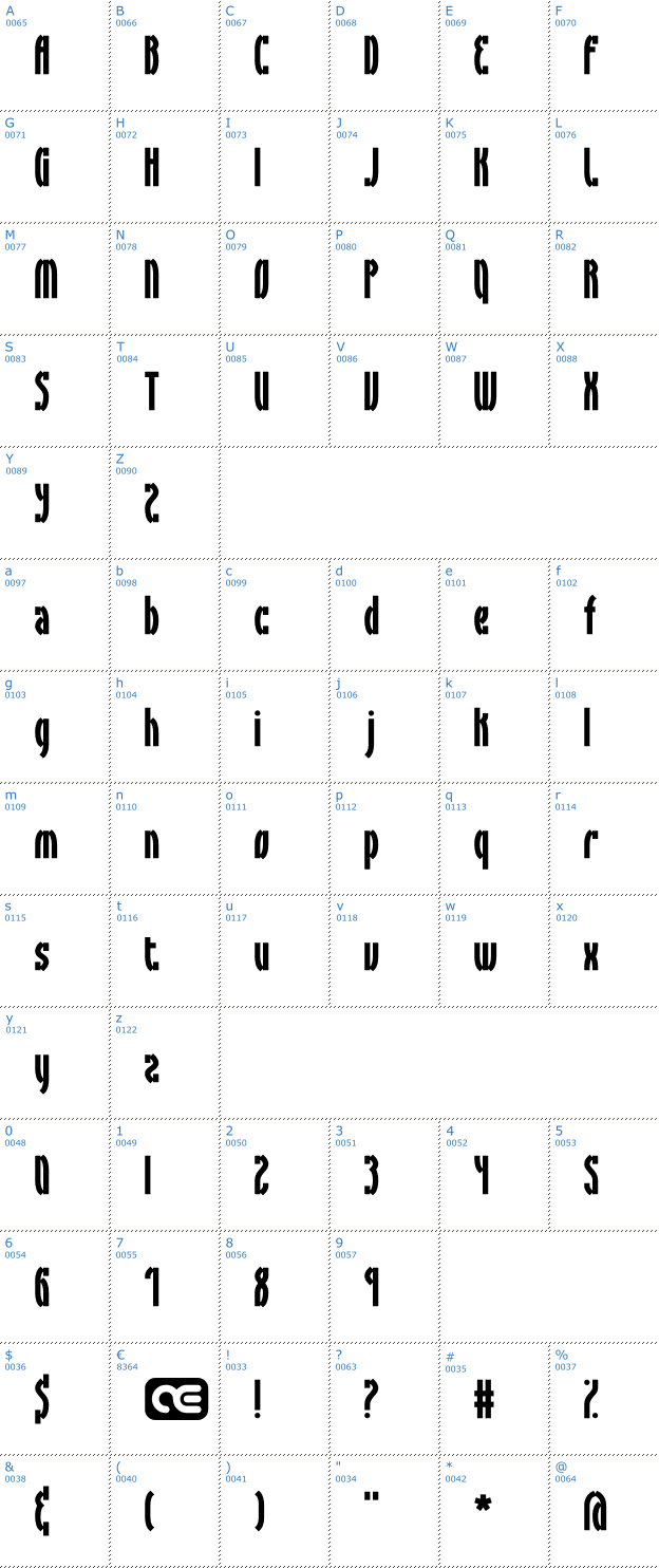Schriftzeichen Syracuse BRK Font
