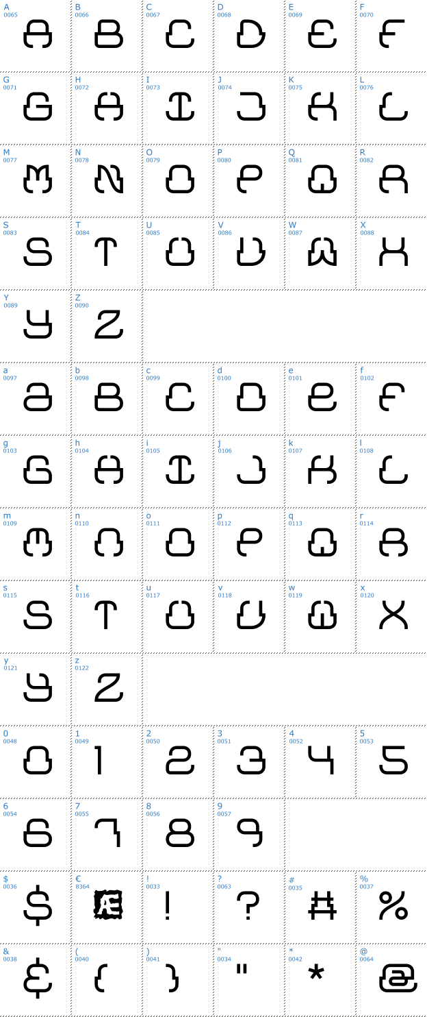 Schriftzeichen Upraise BRK Font