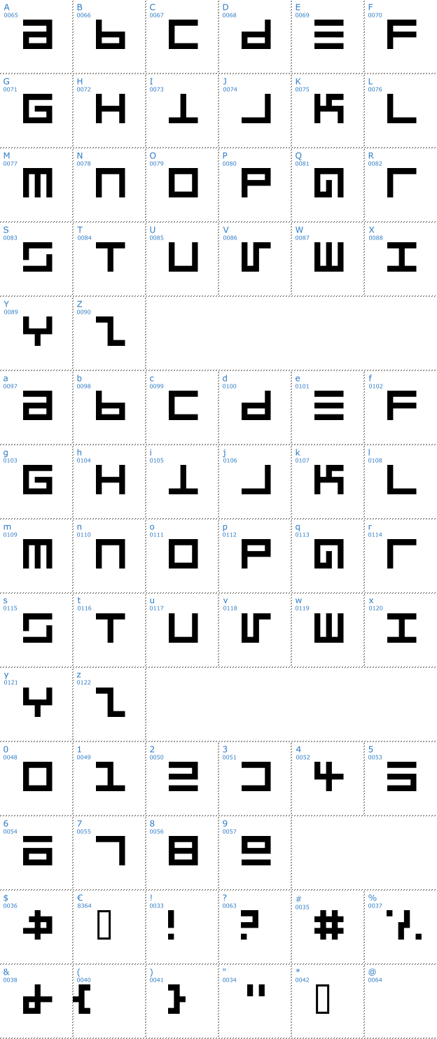 Schriftzeichen Eppy Evans Font