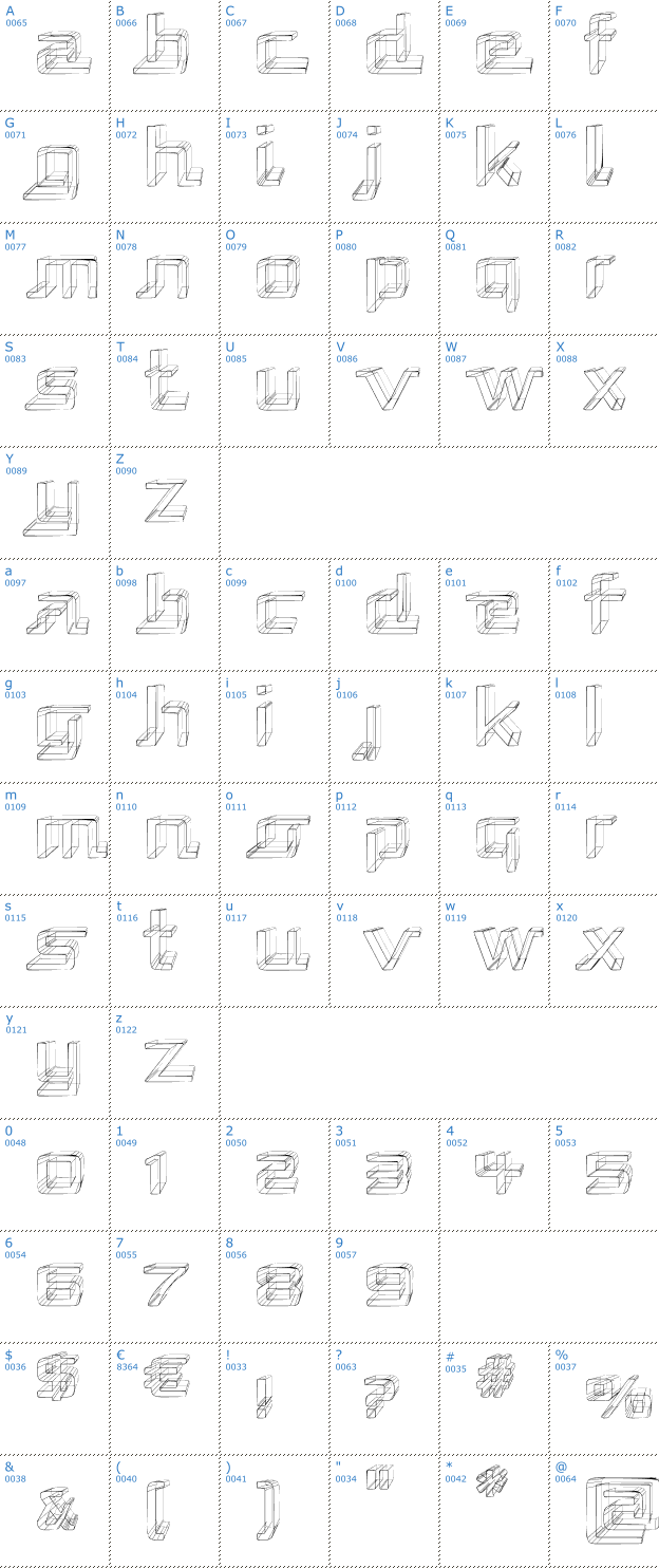 Schriftzeichen Republika Sketch Font