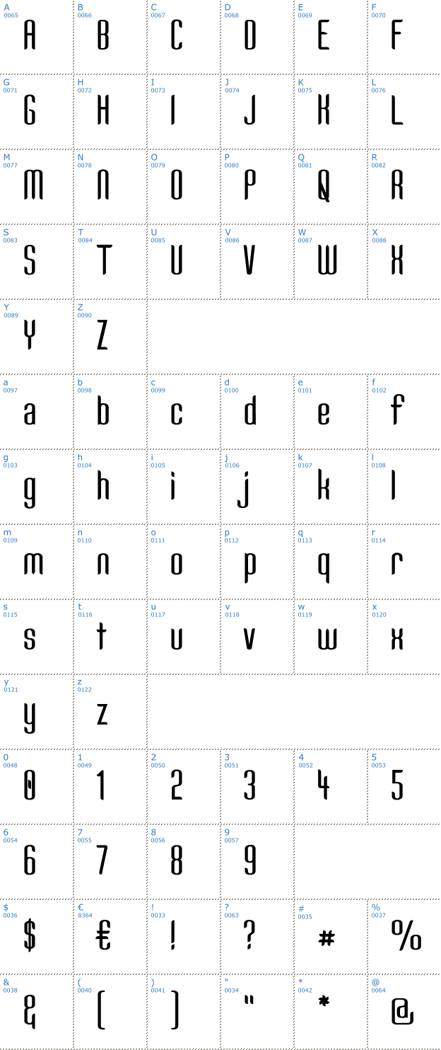 Schriftzeichen Kandide Font