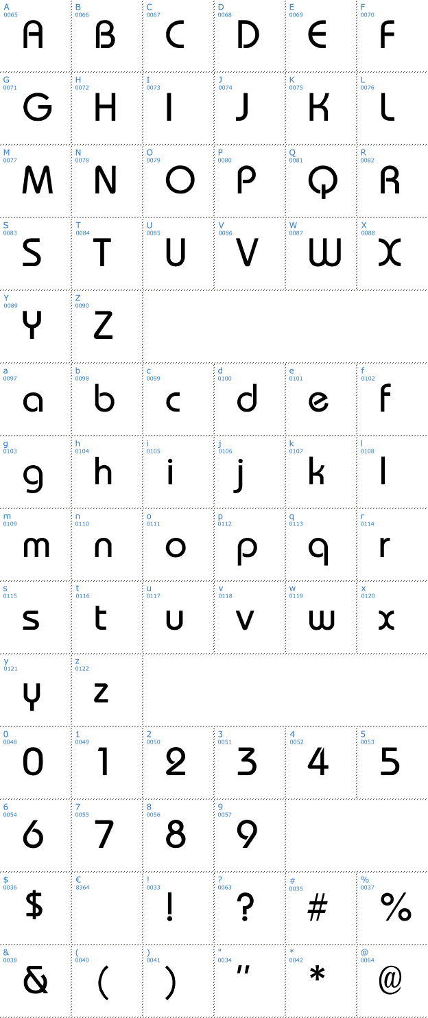 Schriftzeichen Opal Font