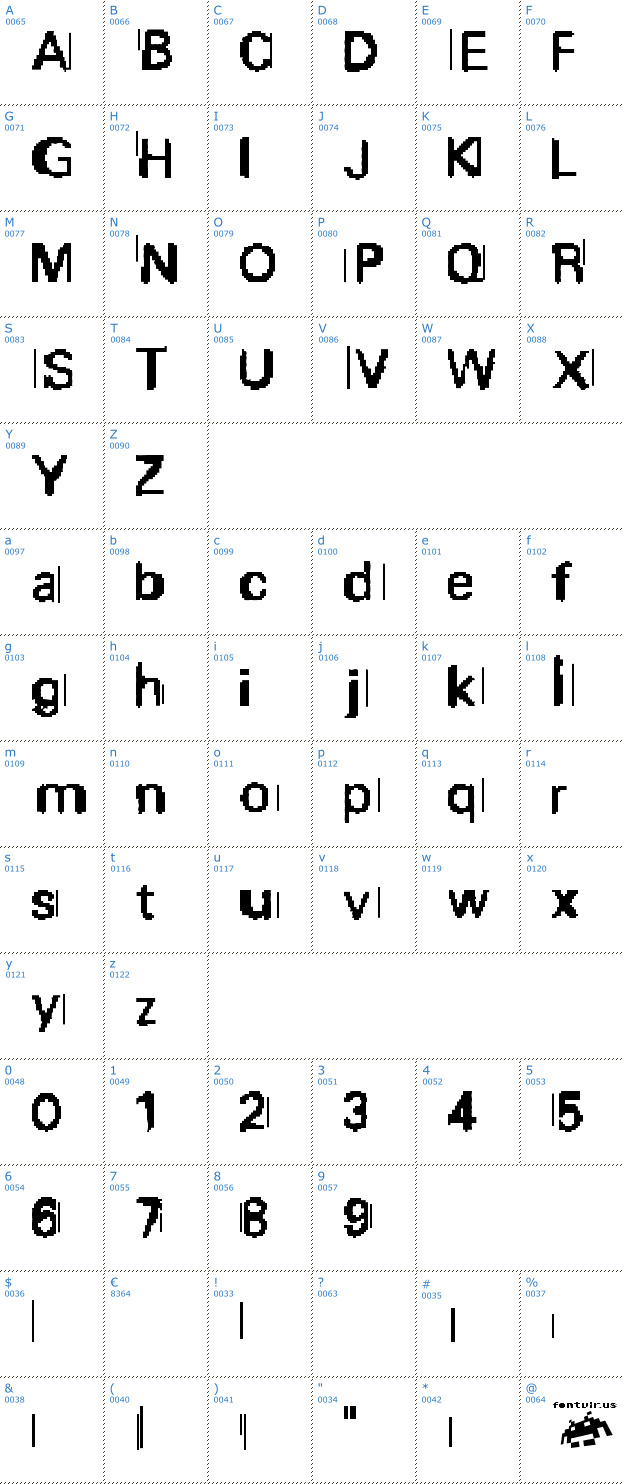 Schriftzeichen Purge Font