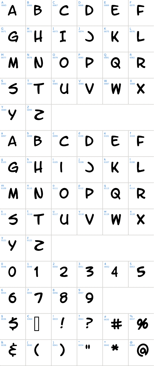 Schriftzeichen LetterOMatic! Font