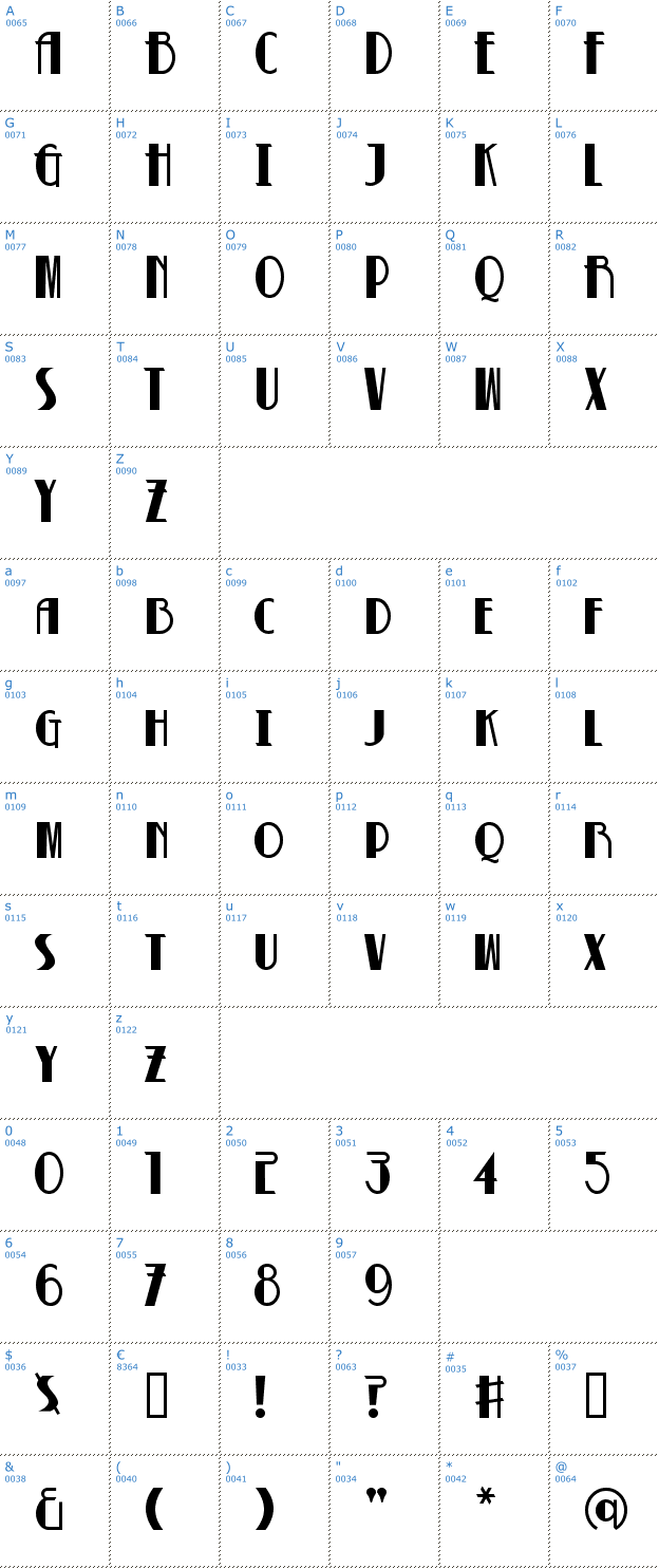 Schriftzeichen Betty Noir Font