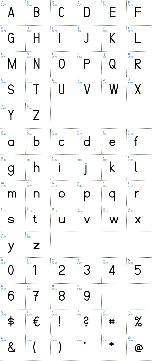 Schriftzeichen Fibel Font