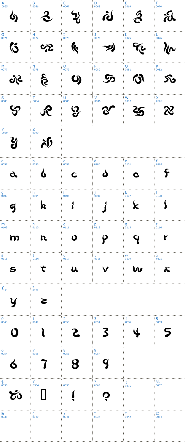 Schriftzeichen Beech Font