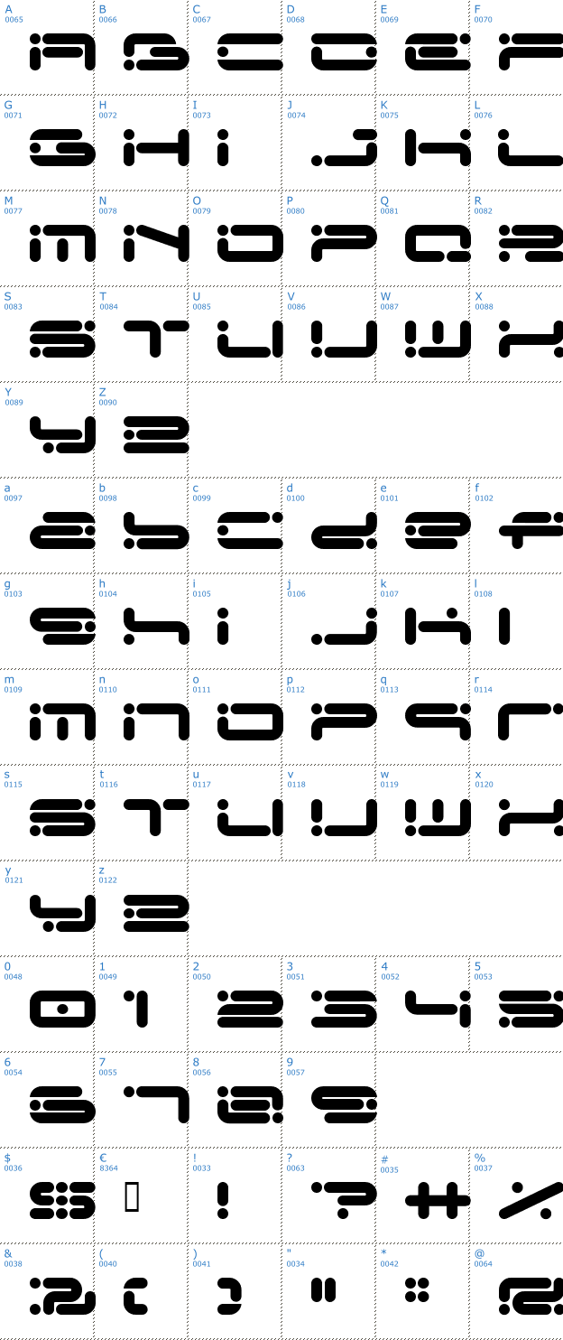 Schriftzeichen Chicory Font