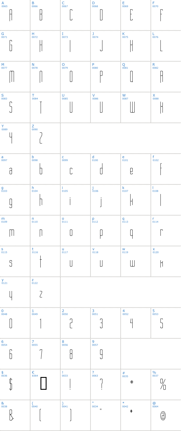 Schriftzeichen Long Cool Family Font