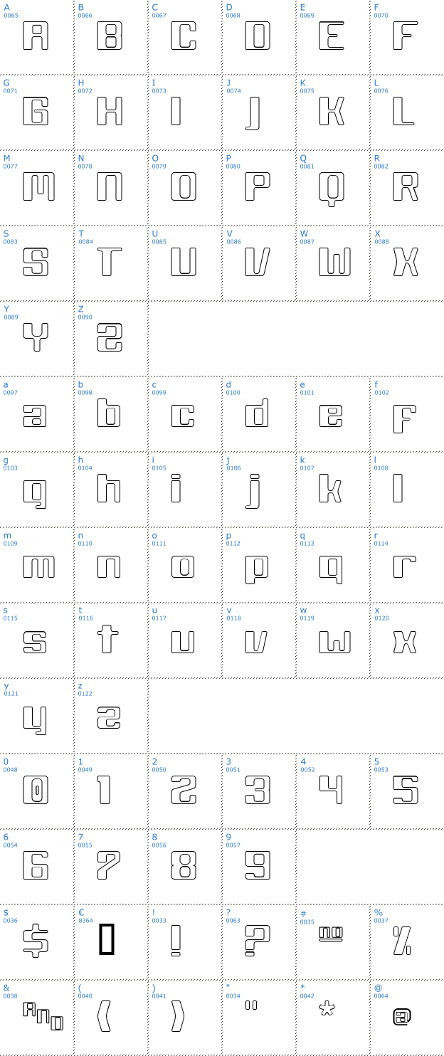 Schriftzeichen White Wolf Font