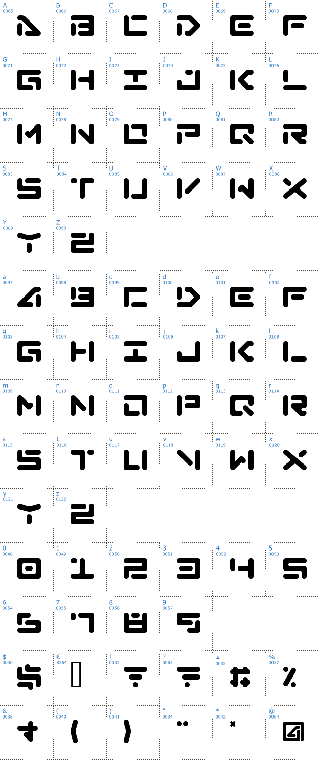 Schriftzeichen Abduction Font