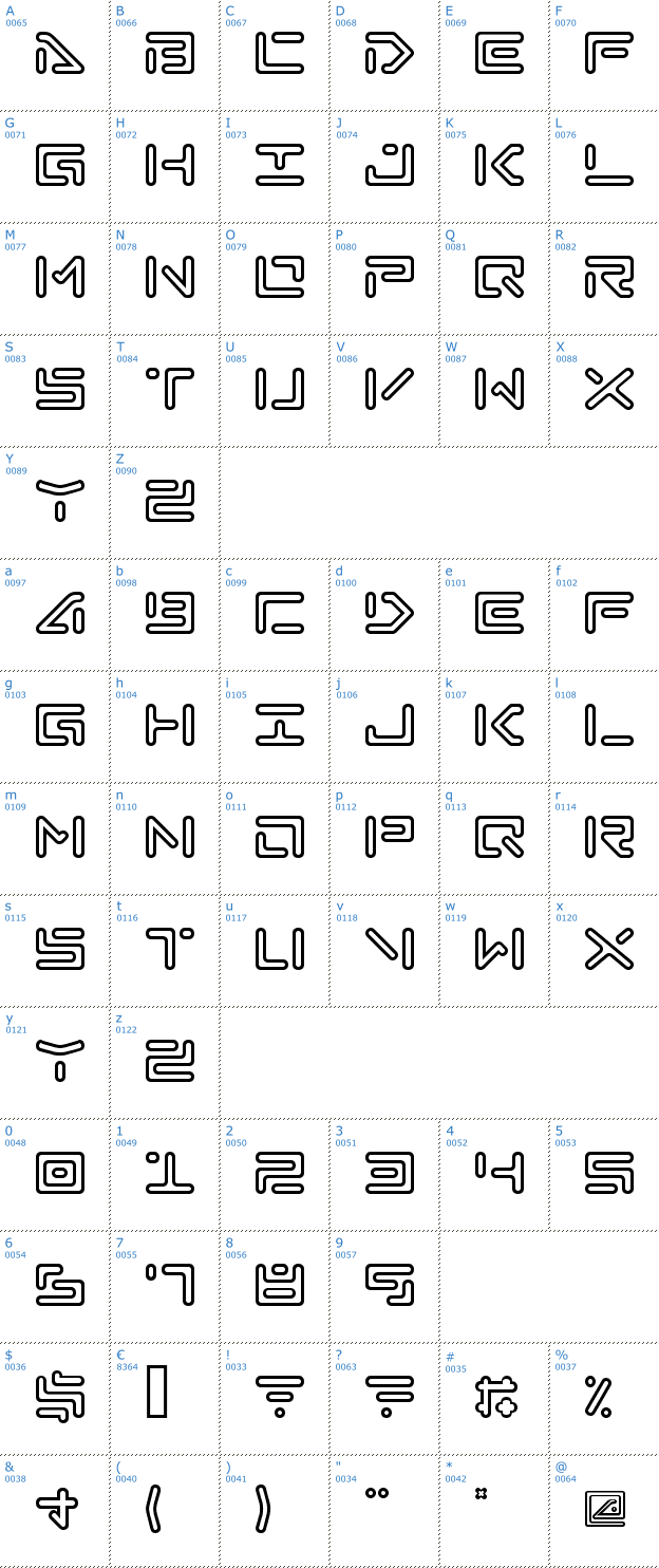 Schriftzeichen Abduction II Font