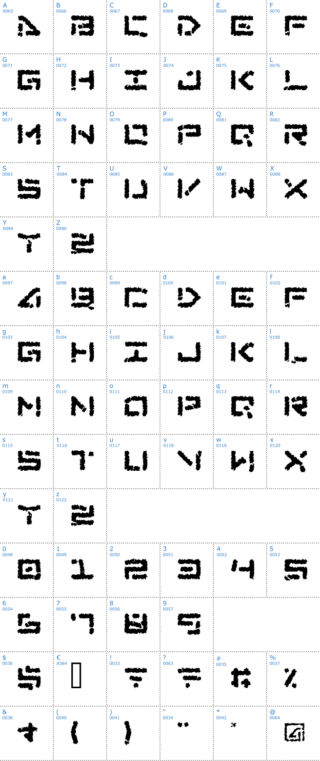 Schriftzeichen Abduction III Font
