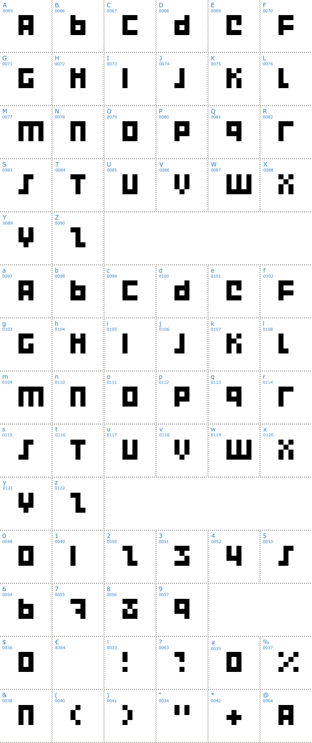 Schriftzeichen Execute 2000 Font