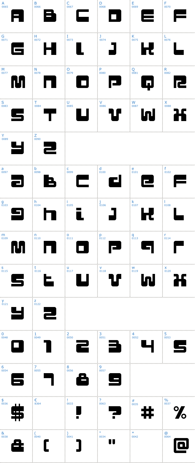 Schriftzeichen Urban Font