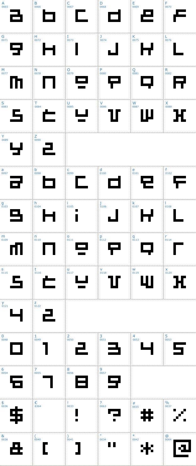 Schriftzeichen Raumsonde Font