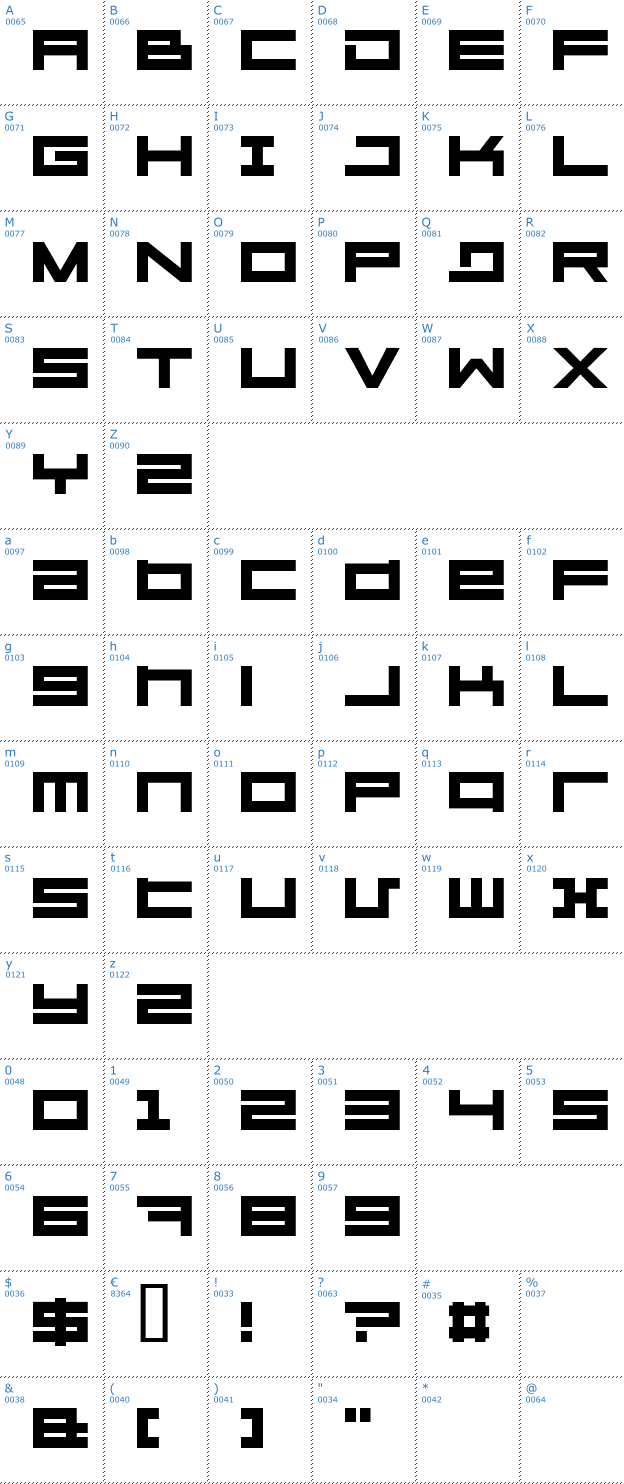 Schriftzeichen Megaton Font