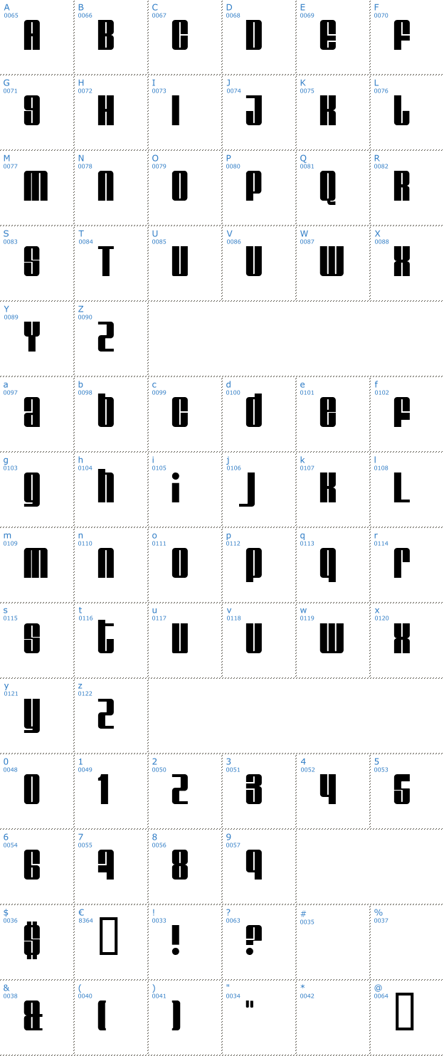 Schriftzeichen Glare Font