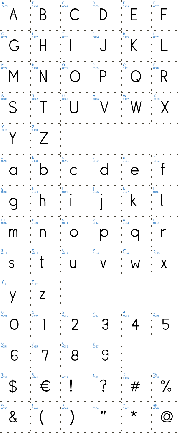 Schriftzeichen Siple Font