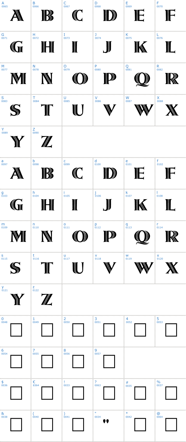 Schriftzeichen Metroliner Font