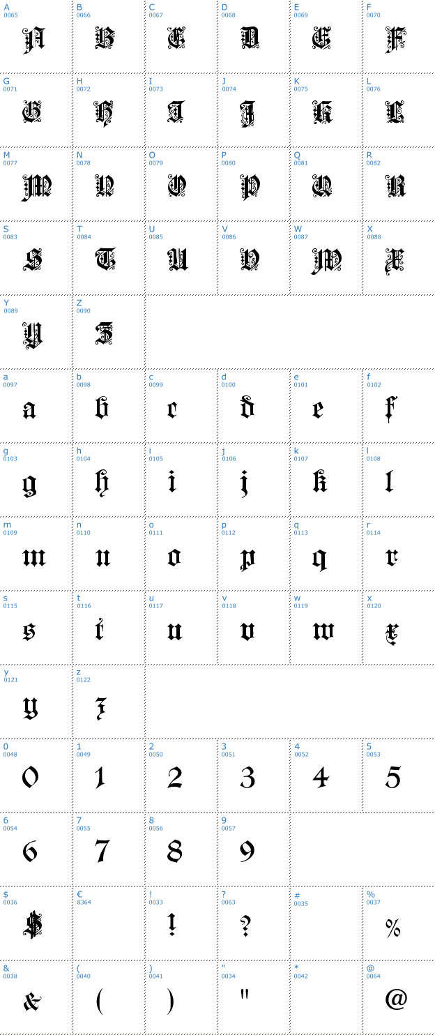 Schriftzeichen Dearest Font