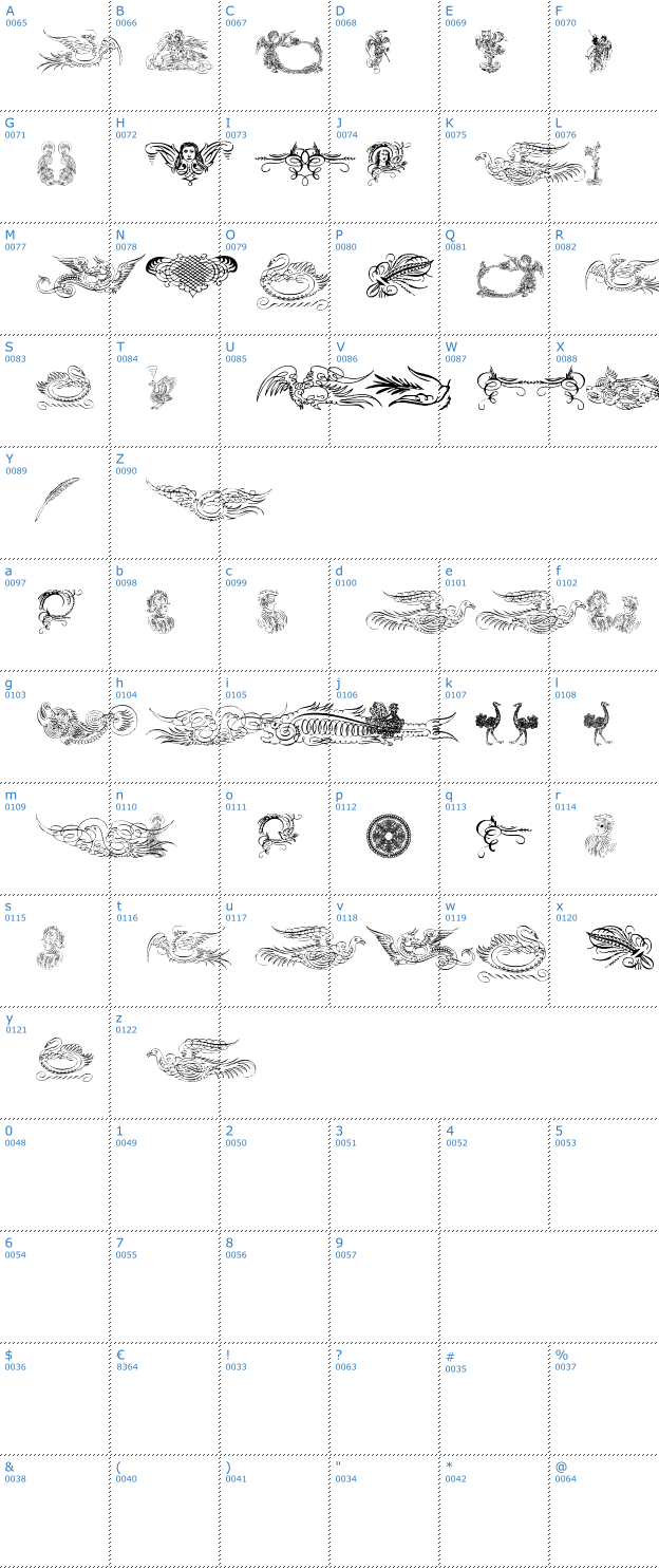 Schriftzeichen Aprendiz Caligrafico Font