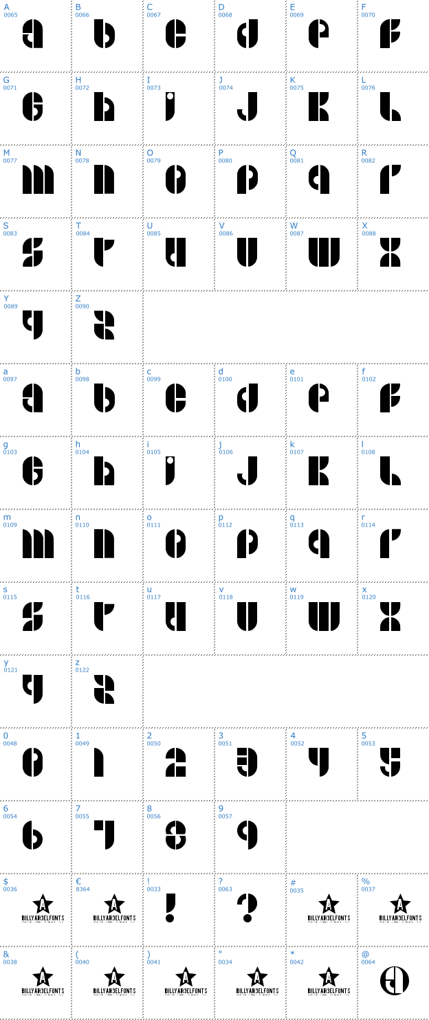 Schriftzeichen B Side Font