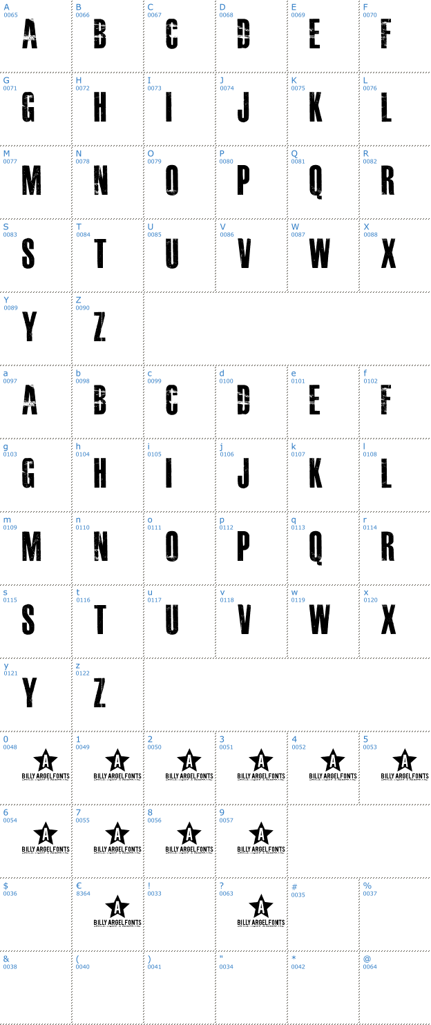 Schriftzeichen Masterplan Font