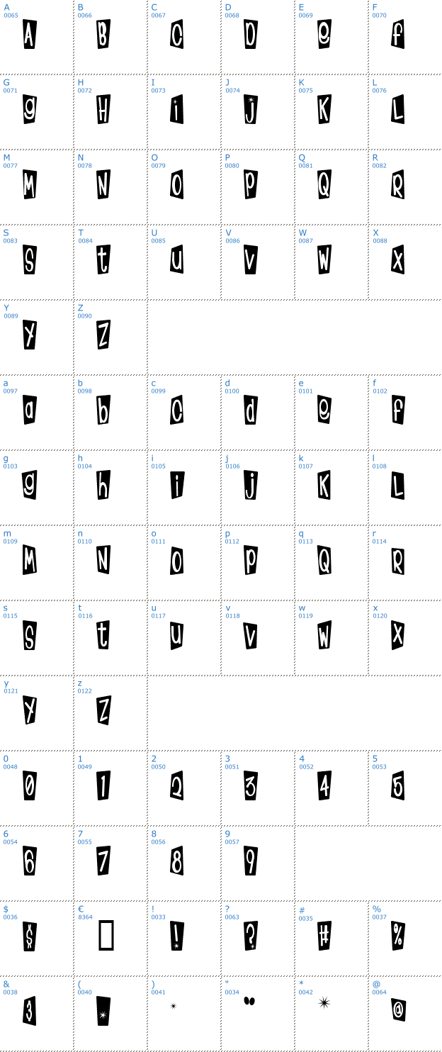 Schriftzeichen Klinkomite Font