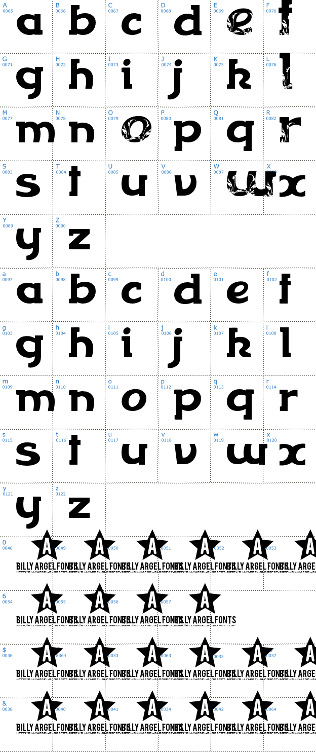 Schriftzeichen Flowerflow Font