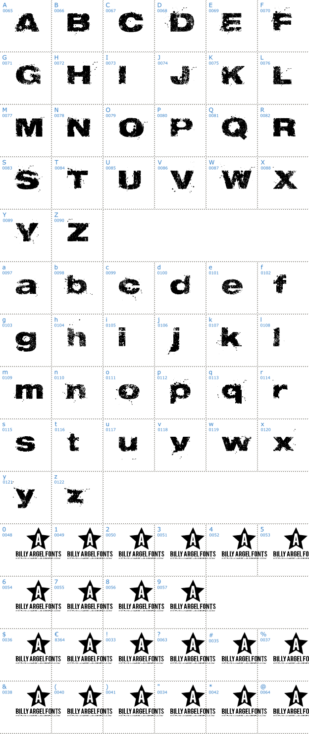 Schriftzeichen Tabu Font