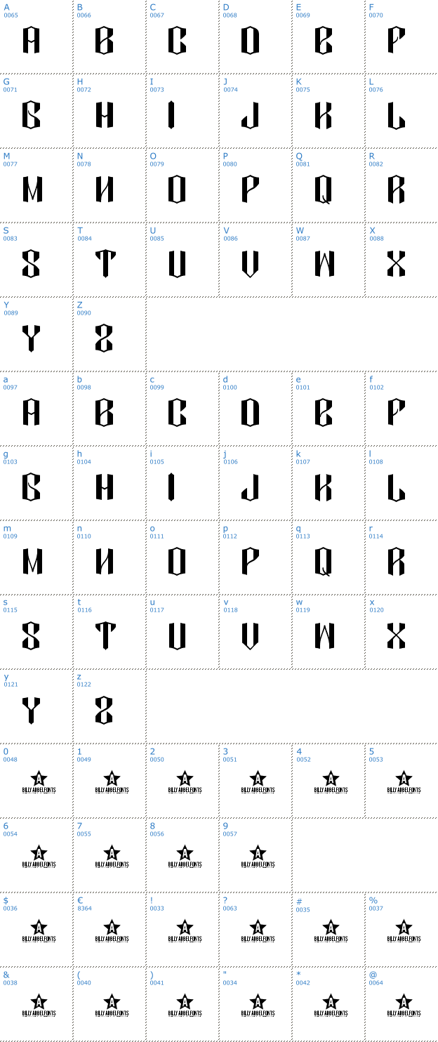 Schriftzeichen Diamond Dust Font