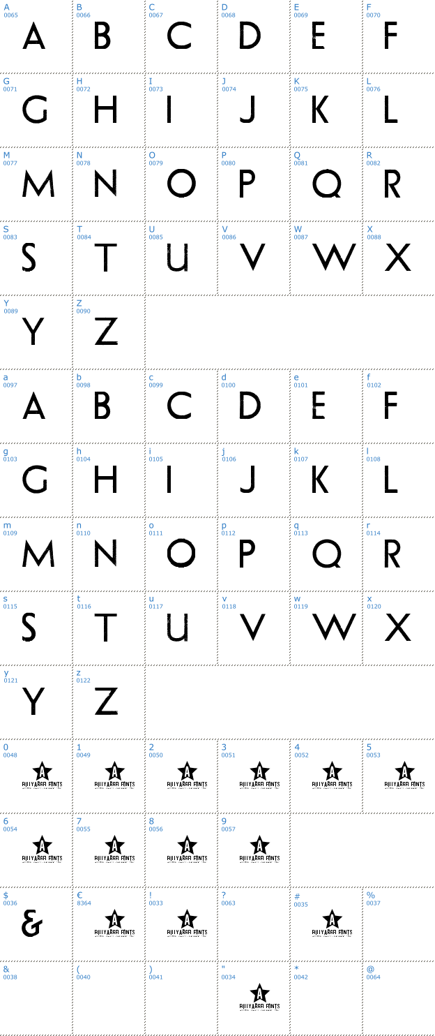 Schriftzeichen Uranium Mafia Font