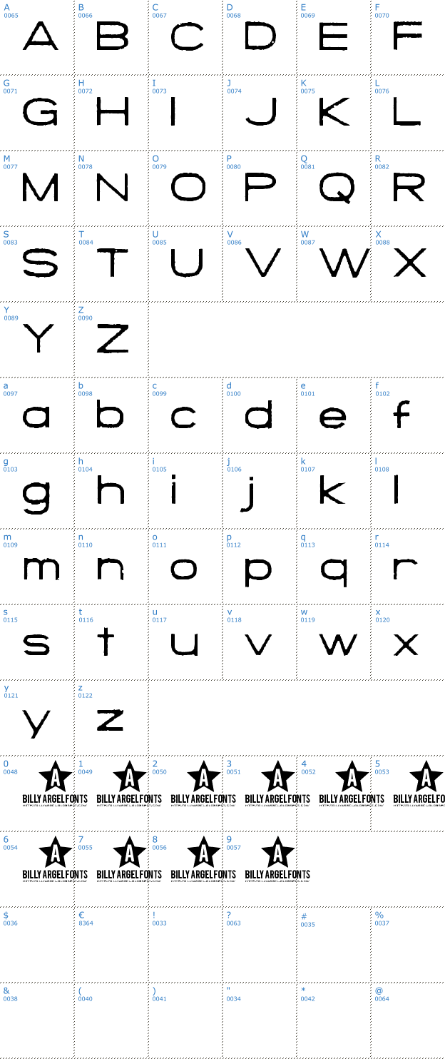 Schriftzeichen Save The Mini Font