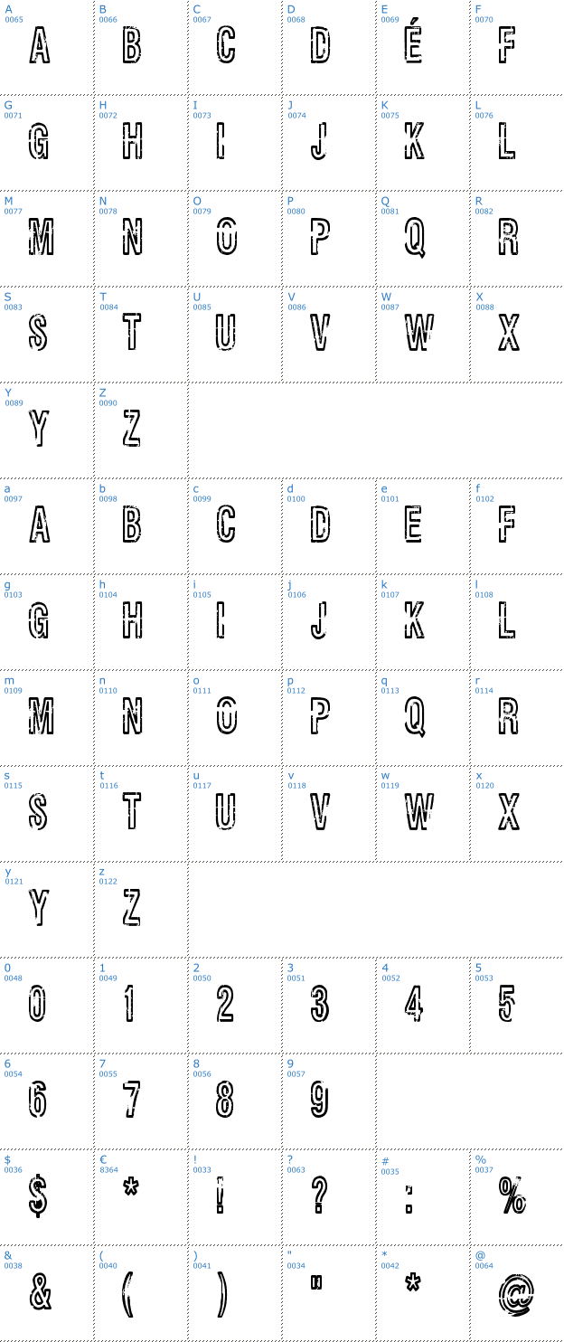 Schriftzeichen Rueckwarzsalto Font