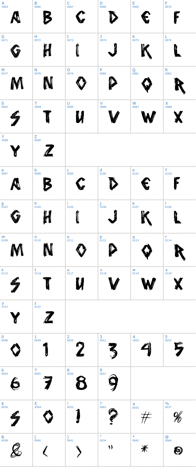 Schriftzeichen Vtks Animal 2 Font