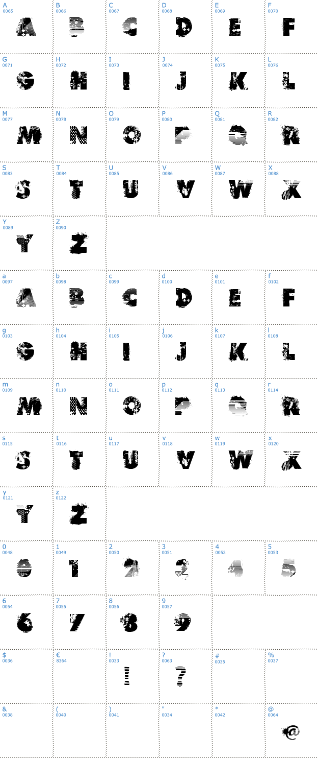Schriftzeichen VTKS Reverso Font