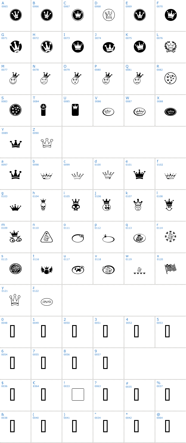 Schriftzeichen Monarch Bats Font