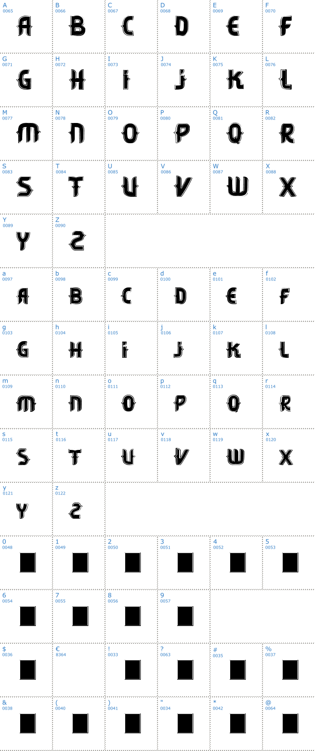 Schriftzeichen Vtks Citrino Font