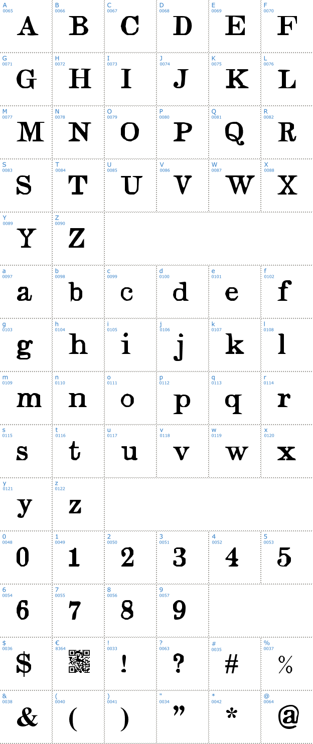Schriftzeichen Judges Font