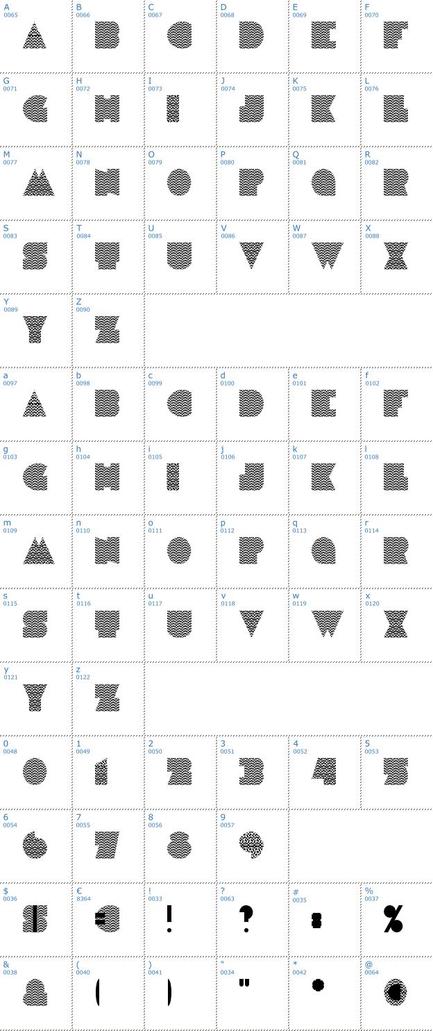 Schriftzeichen H1N1 Font