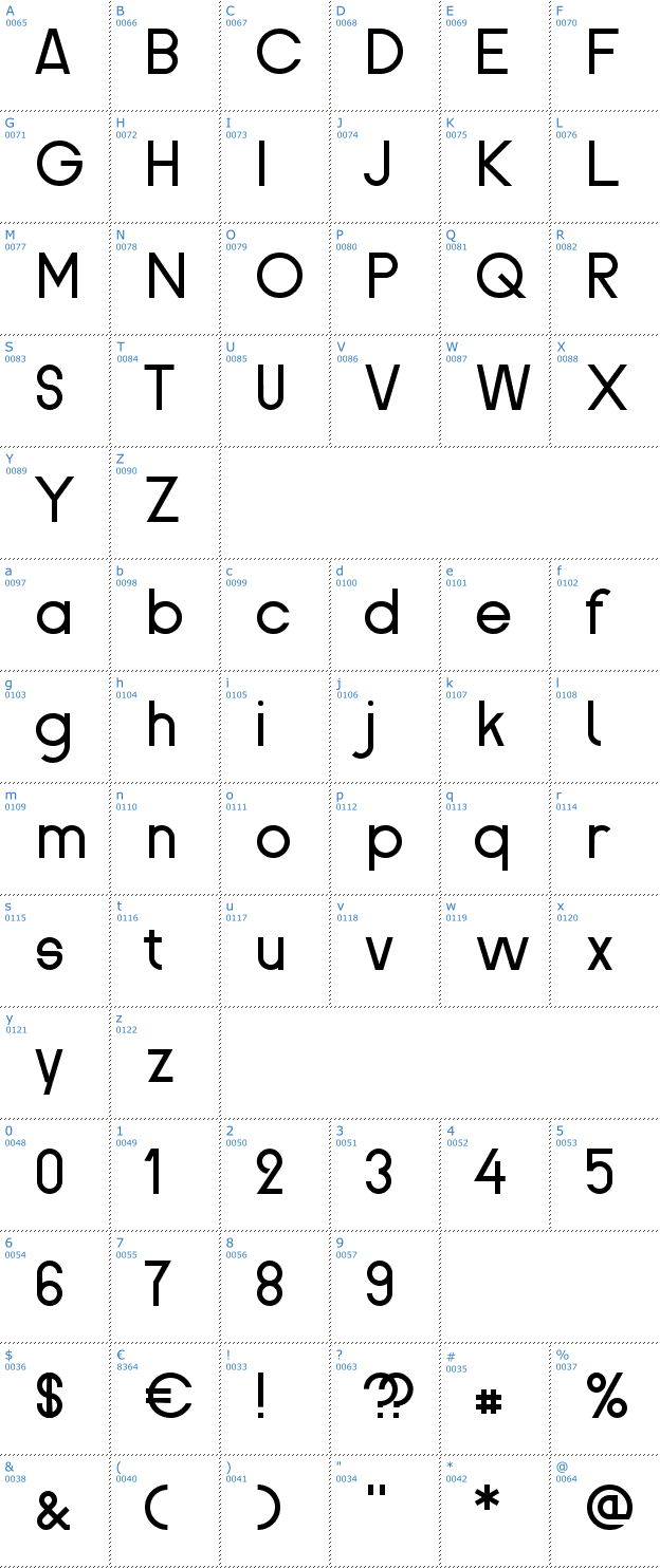 Schriftzeichen Proletarsk Font