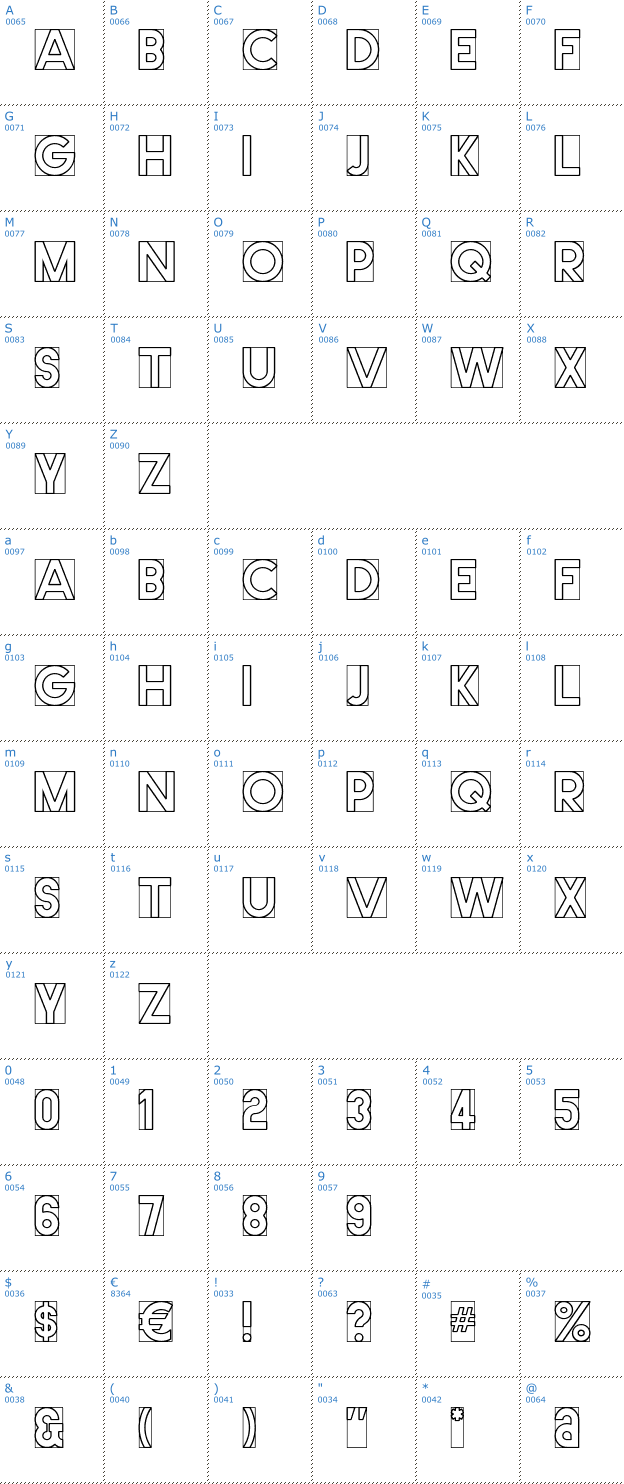 Schriftzeichen Cut Me Out Font