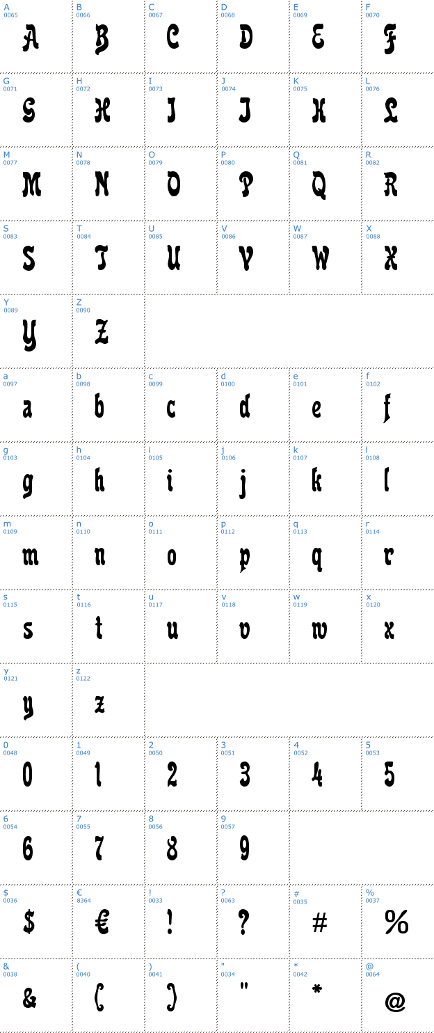 Schriftzeichen Reclame Font