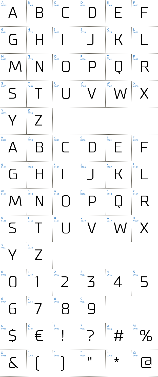 Schriftzeichen Supermolot Light Font