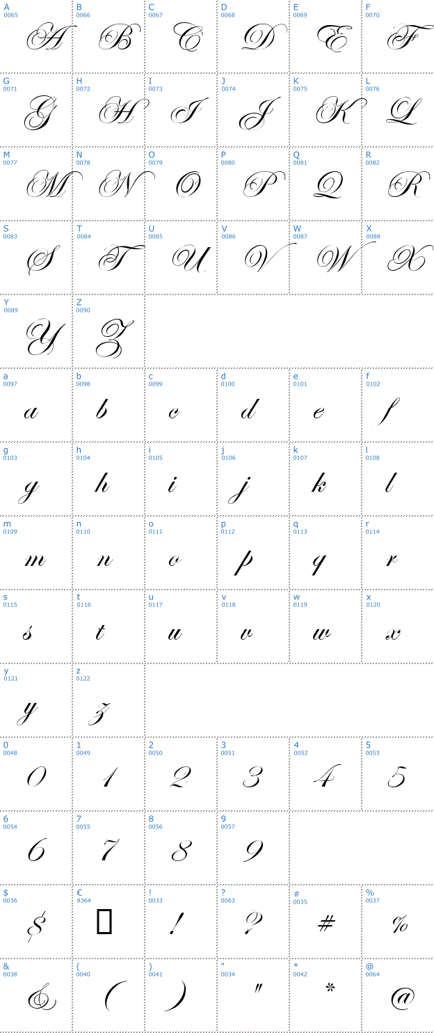 Schriftzeichen Easy Street Font