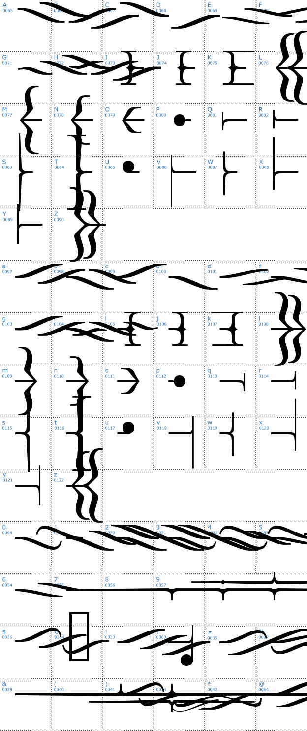 Schriftzeichen Foglihten Deco H02 Font
