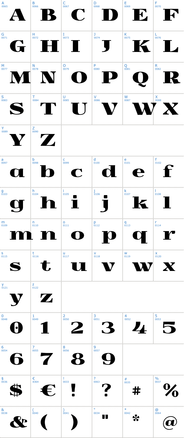 Schriftzeichen Yokawerad Font