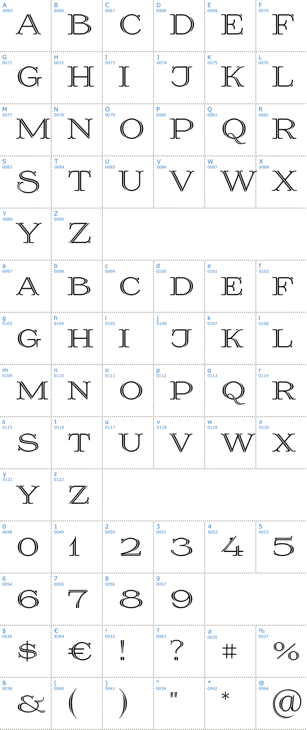 Schriftzeichen Prida36 Font